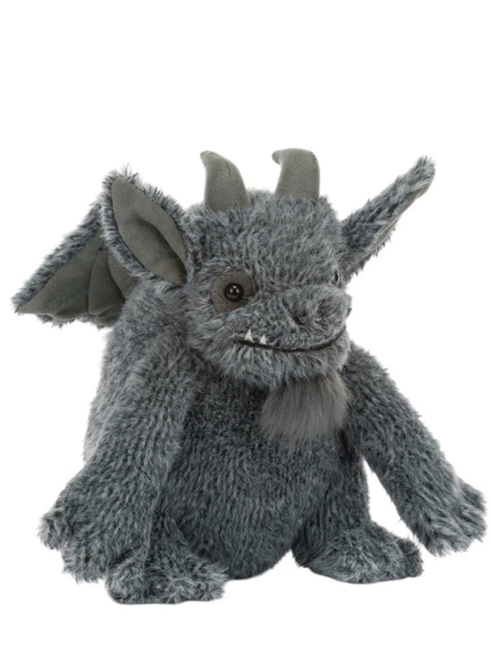 Jellycat Grey Plush Dragon with Tufted Beard